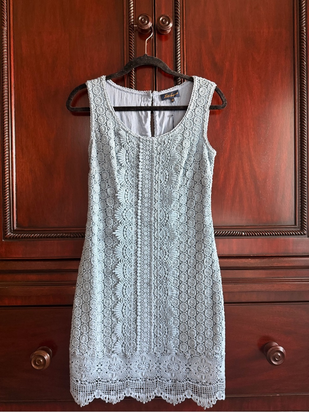 New Luisa Spagnoli Light Blue Lace Dress | Size 40